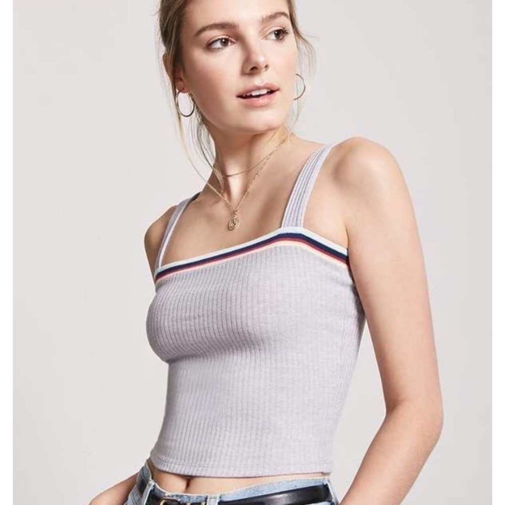 Ribbed Stripe Trim Cami